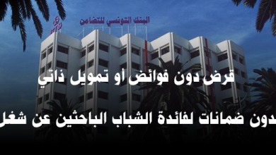 البنك التونسي للتضامن : نحو إسناد 13 ألف قرض دون فوائض أو تمويل ذاتي وبدون ضمانات لفائدة الشباب الباحثين عن شغل